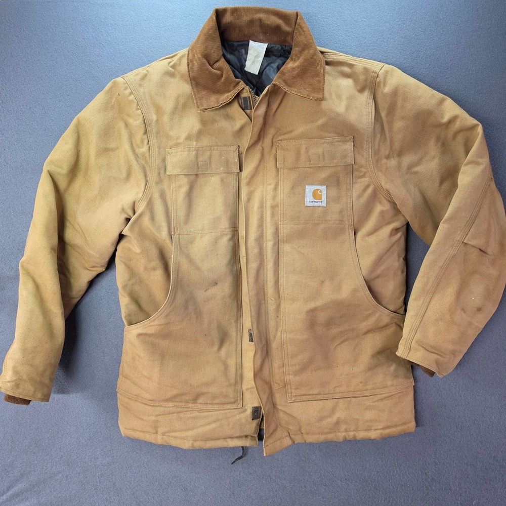 Carhartt Arctic Quilt Lined Duck Traditional Jacket Brown Mens med vintage